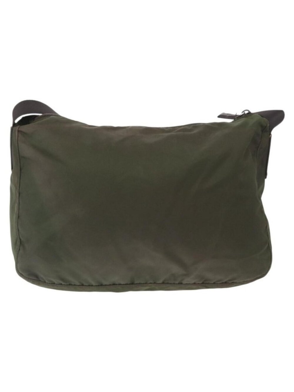 Authentic PRADA Shoulder Bag Nylon Khaki Silver - Picture 10 of 16